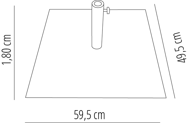 Pie Parasol Flexo 35