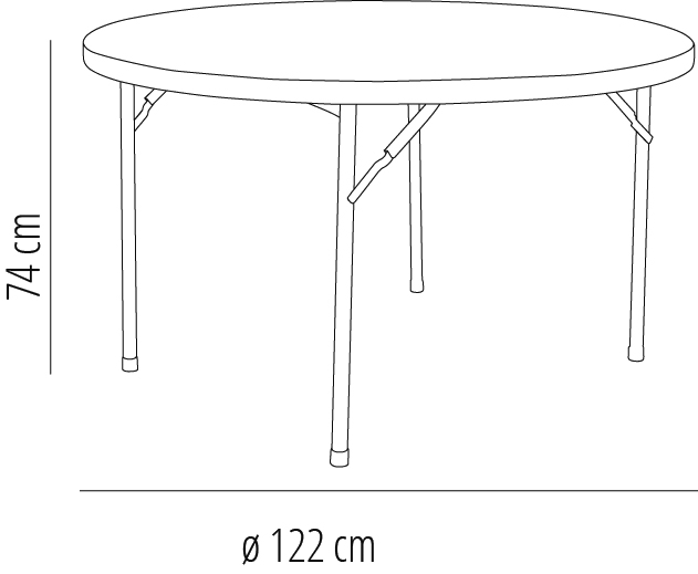 Mesa Rossini Ø122 Gris P34