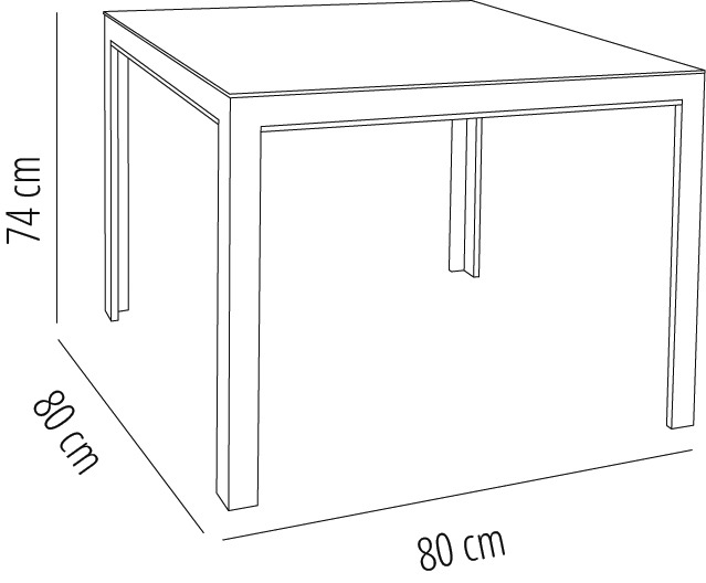 Mesa Shio Cristal 80x80