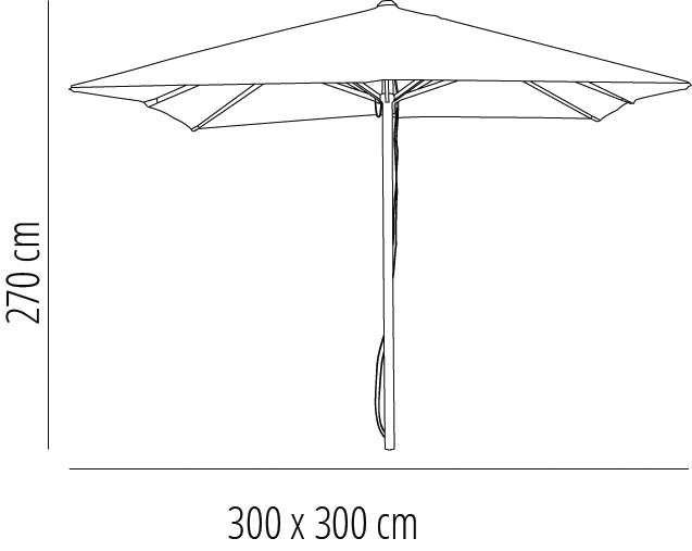 Parasol AM1 3x3 m