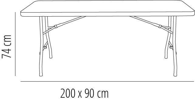 Mesa Vivaldi 200x90 Gris P36