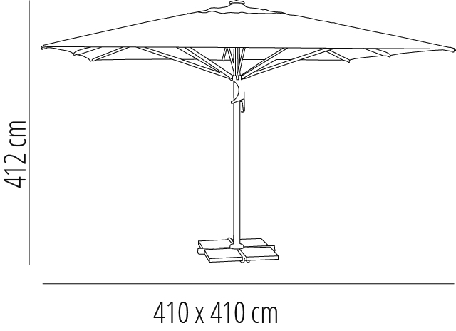 Parasol A2 4x4 m
