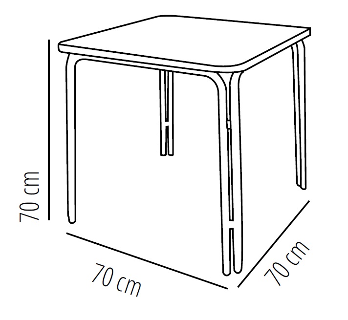 Mesa Raya 70x70