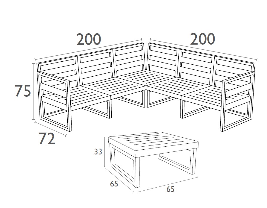 Set Mykonos Lounge Corner Gris Plata Con Cojines Marron Cl1x