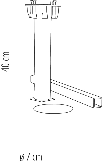 Base Empotrable Parasol A2 Acero 1x