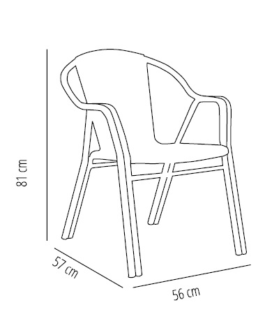 Sillon Edge Pe Contract Brillante Gris 4x