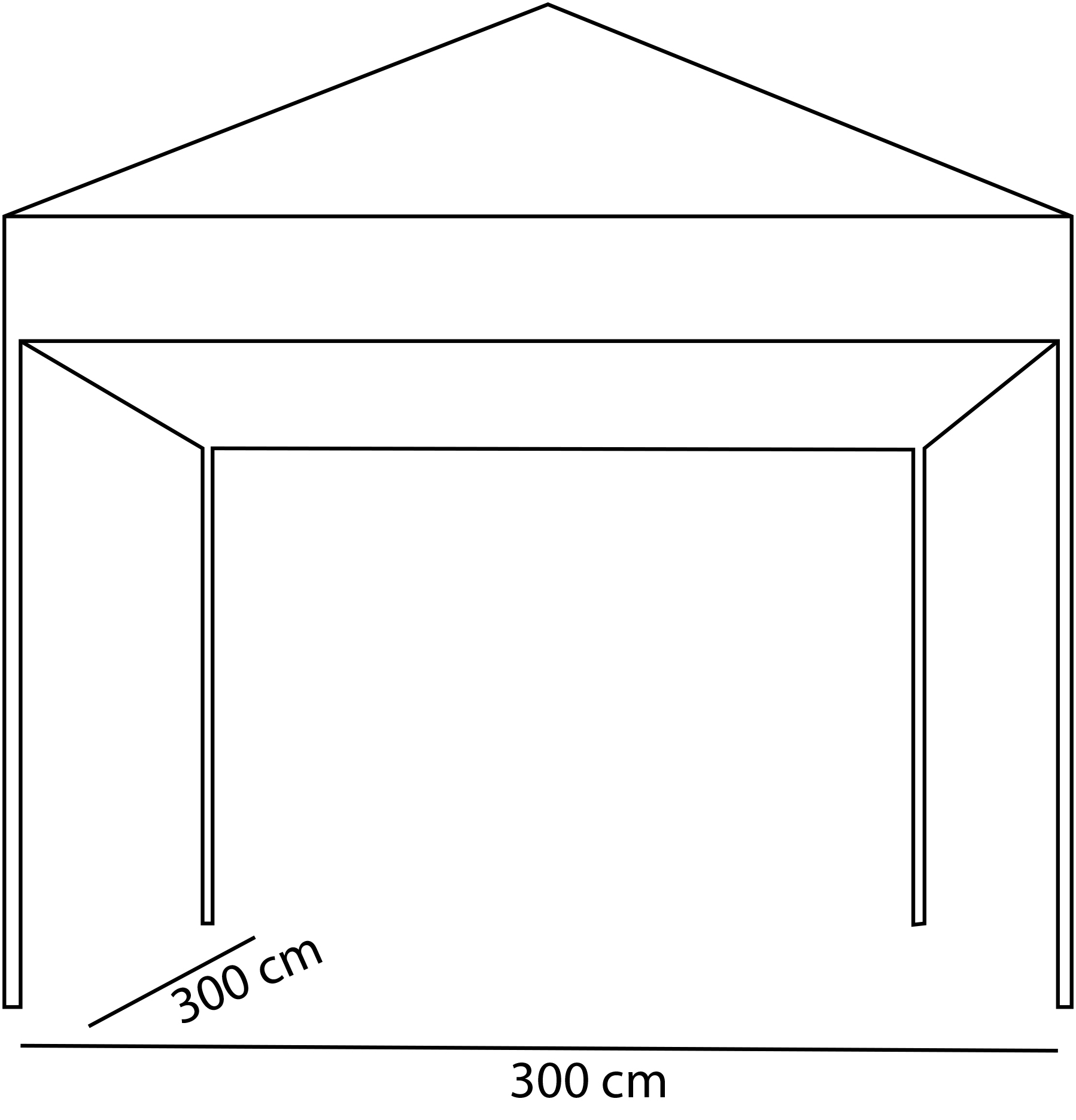 Carpa Brisa 300x300 Beige 1x
