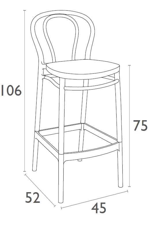 Taburete Victor Bar 75