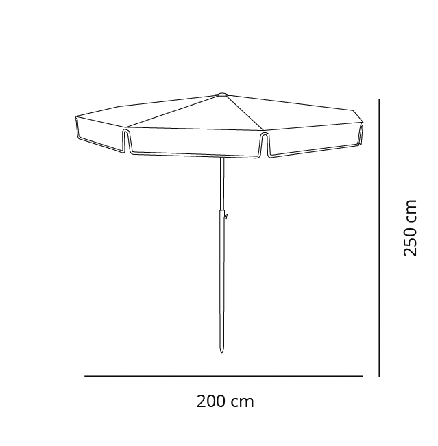 Parasol Costa ø2 m