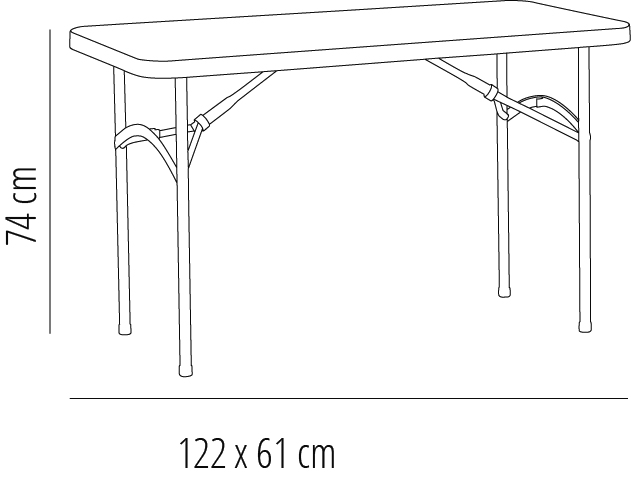Mesa Strauss 122x60 Gris P36