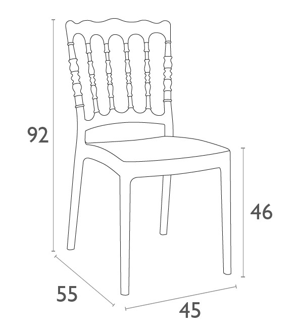 Silla Napoleon Gris Plata P.20
