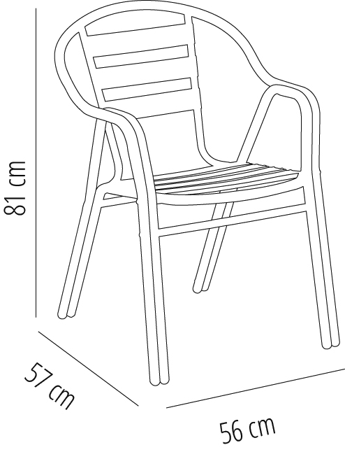 Silla Con Brazos Edge Aluminio