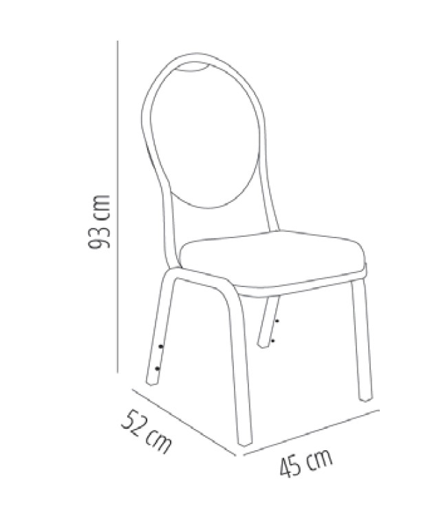 Silla Opera Dorado/Azul Est 12x