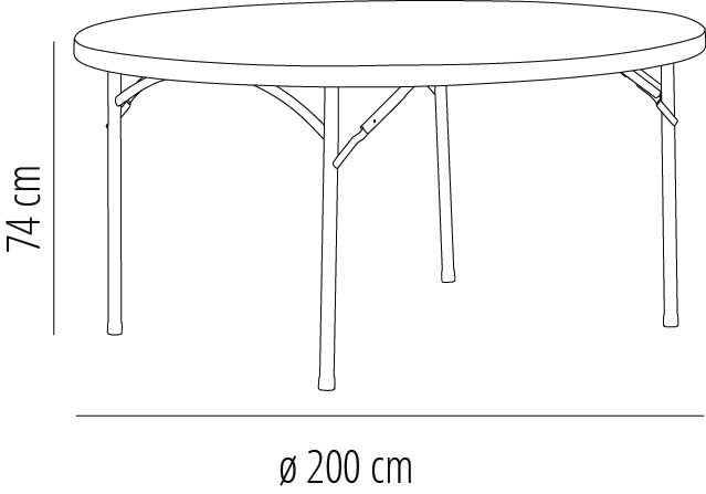 Mesa Mozart Ø200 Gris P30