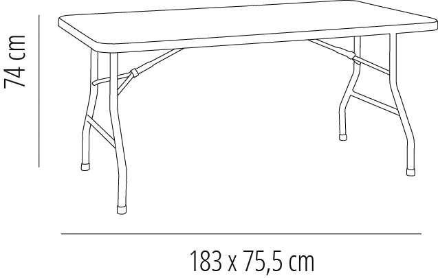 Mesa Chopin 180x75 Marron P36