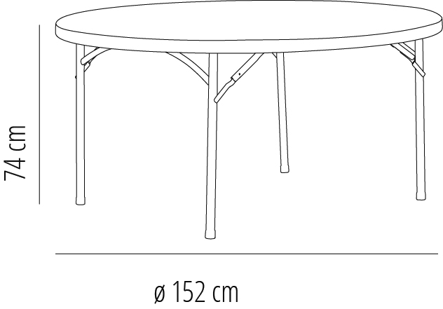 Mesa Verdi Ø150 Gris P31