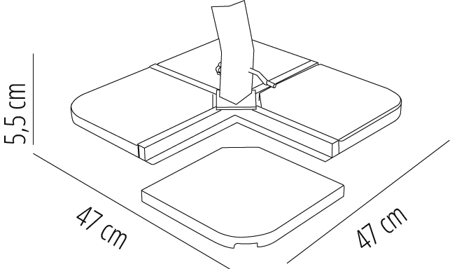 Base Parasol Stone 25