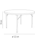 Mesa Rossini Ø122 Gris P34