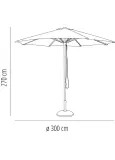 Parasol M2 Ø300 Verde 1x