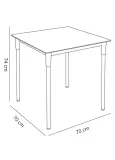 Mesa Zurich 70x70 Roja P.27