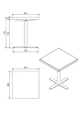 Mesa Durolight 68x68 Pie Goya
