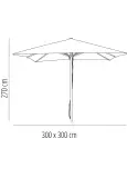 Parasol AM1 3x3 m