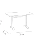 Mesa Compacto Fenolico 120x80 Pie Max Doble