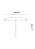 Parasol Santorini Ø2m