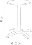 Mesa Compacto Fenolico Ø60 Pie Max