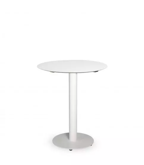 Mesa Compacto Fenolico Blanco Ø70 Pie Tapies Ø40 Blanco