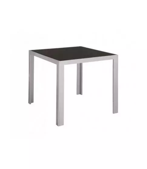 Mesa Cubic Cristal 80x80 Gris Claro 1x