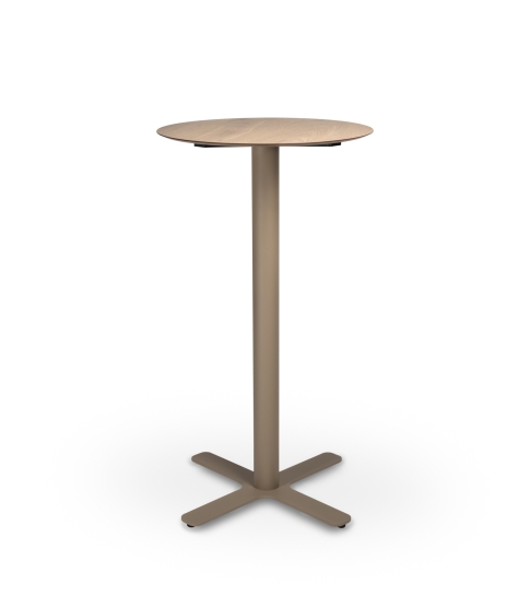 Mesa Compacto Fenolico Ø60 Roble Nat -Pie Goya Alto Arena 1x