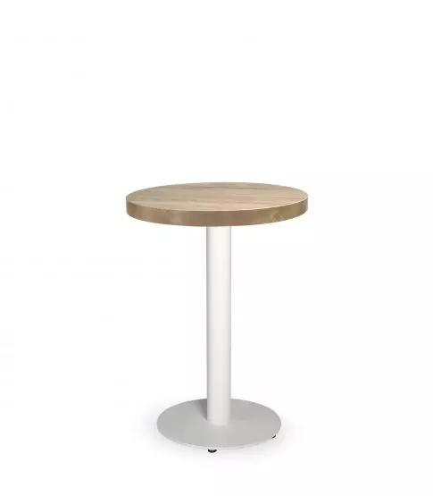 Mesa Durolight® Ø60 Roble Natural Pie Tapies Negro Ø40 1x