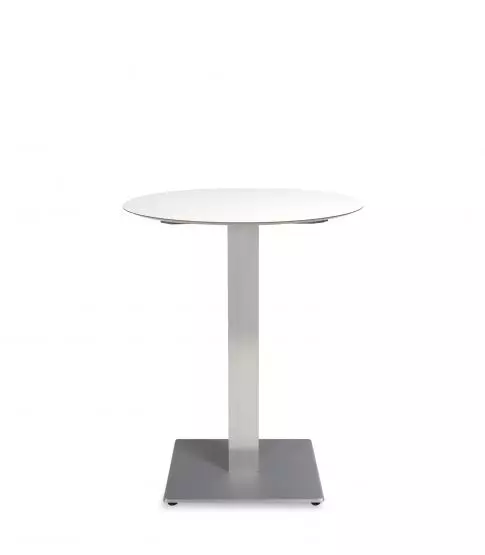 Mesa Compacto Fenolico Ø70 Blanco Pie Miro 40x40 1x