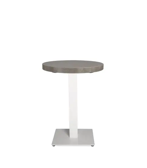 Mesa Durolight® Ø60 Cemento Pie Tapies Blanco 40x40 1x