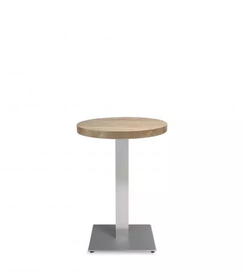 Mesa Durolight Ø60 Roble Natural-Pie Miro 40x40 1x