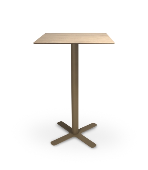 Mesa Compacto Fenolico 70x70 Roble Nat - Pie Goya Alto Ar 1x