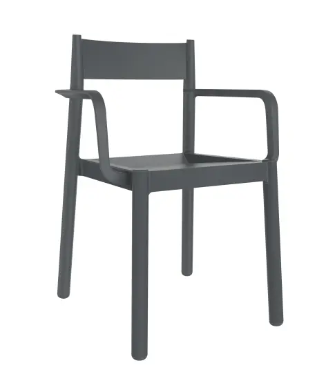 Silla Con Brazos Danna Gris Oscuro 4x