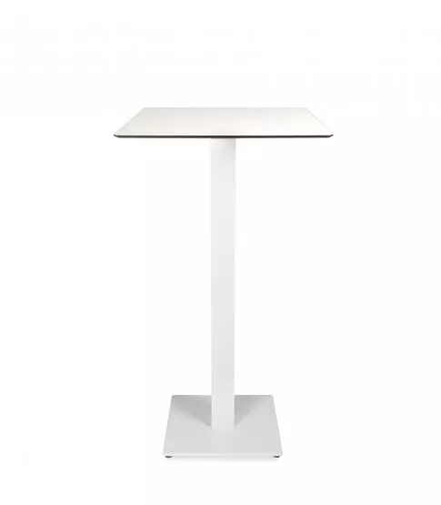 Mesa Compacto Fenolico 60x60 Blanca - Pie Miro 110 40x40  1x
