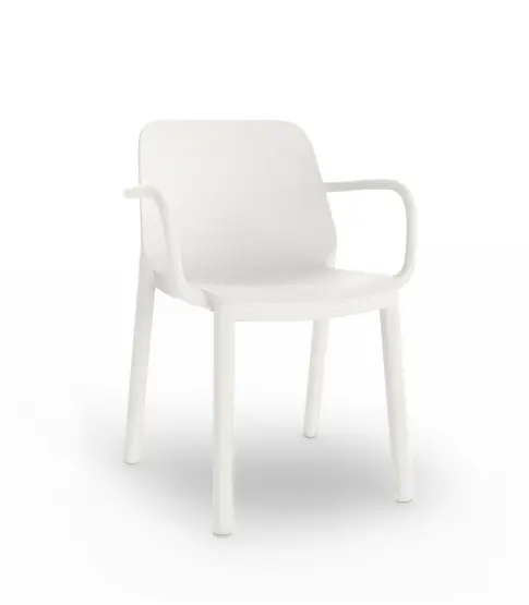 Silla Con Brazos One Blanca  P.18