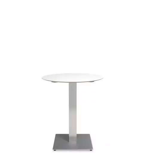 Mesa Compacto Fenolico Ø60 Blanco- Pie Miro 40x40 1x