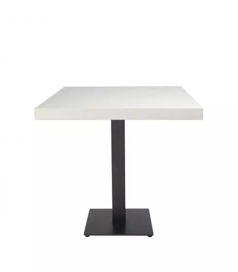 Mesa Durolight® 80x80 Blanca Pie Tapies Negro 1x