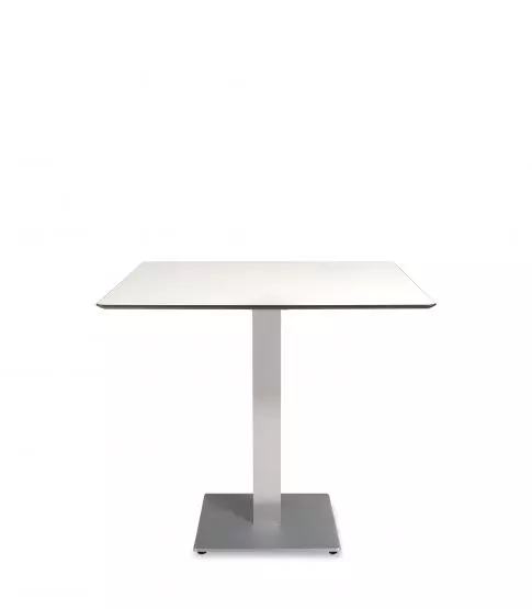 Mesa Compacto Fenolico 80x80 Blanca - Pie Miro 40x40 1x
