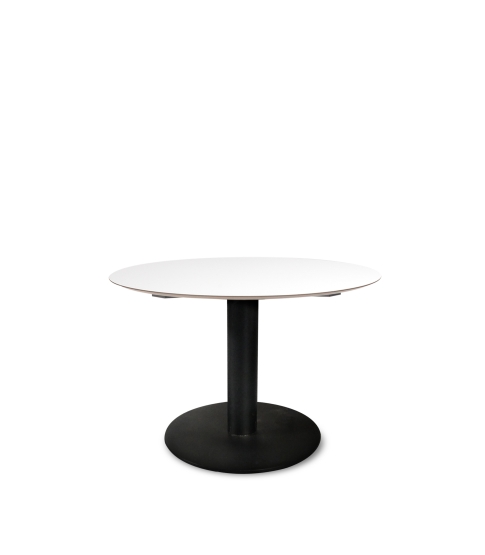 Mesa Compacto Fenolico Blanco Ø60 Pie Tapies Coffee Ø40 1x