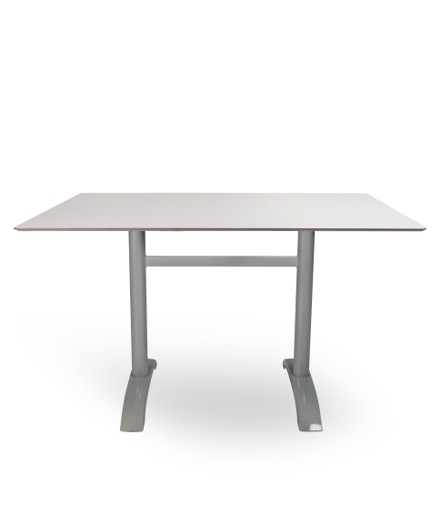 Mesa Compacto Fenolico 120x80 Blanca - Pie Max-120 Mate 1x