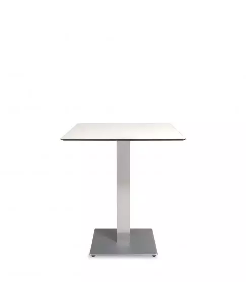 Mesa Compacto Fenolico 60x60 Blanca - Pie Miro 40x40 1x