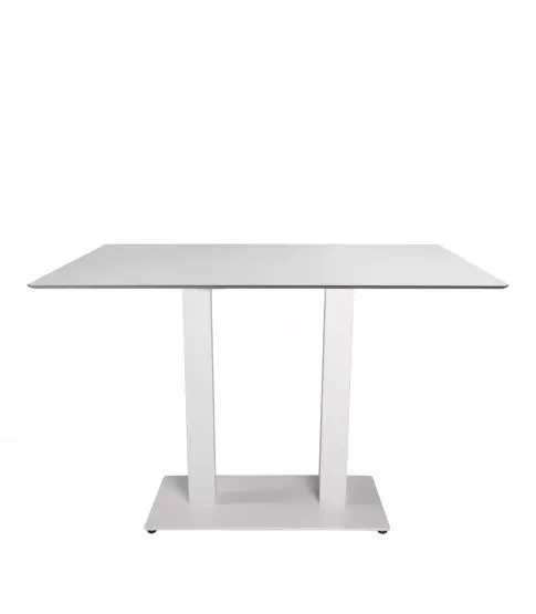 Mesa Compacto Fenolico 120x80 Blanca - Pie Tapies B Doble 1x