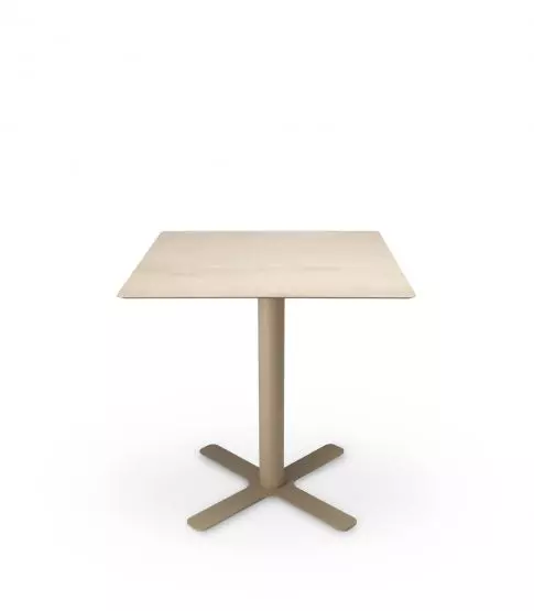 Mesa Compacto Fenolico 70x70 Roble Nat - Pie Goya Arena 1x