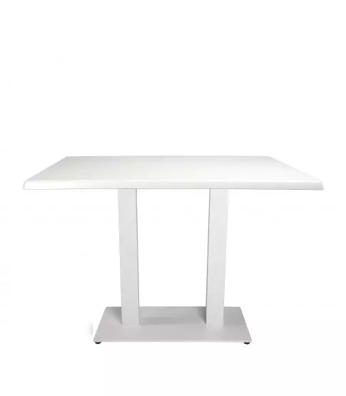 Mesa Werzalit 120x80 Blanca Pie Tapies Doble Blanco 1x