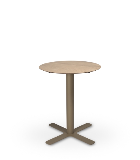 Mesa Compacto Fenolico Ø60 Roble Nat - Pie Goya Arena 1x